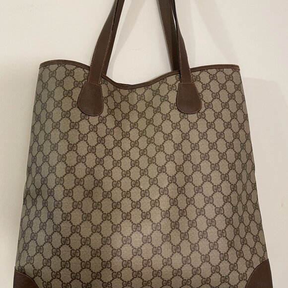 Authentic VINTAGE GUCCI Sherry Line Interlocking GG Tote Bag - Picture 4 of 16
